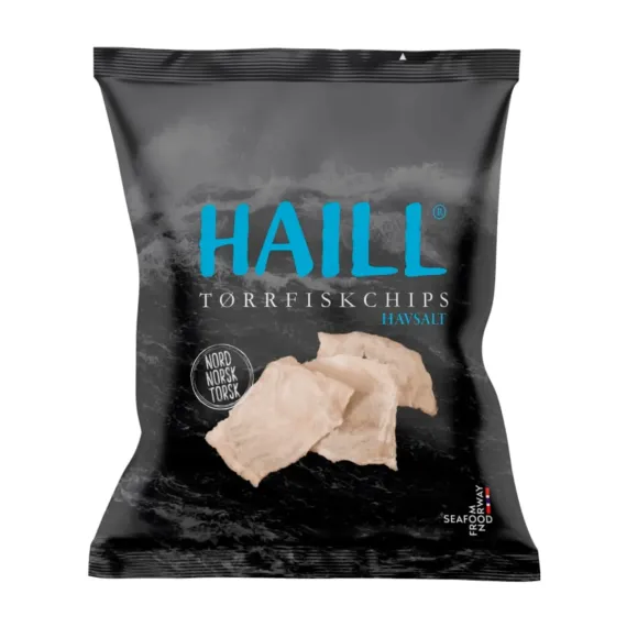 Tørrfiskchips Havsalt&Olivenolje 30g Haill