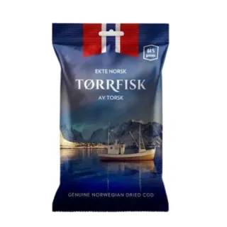 Ekte Norsk Tørrfisk av torsk 50g